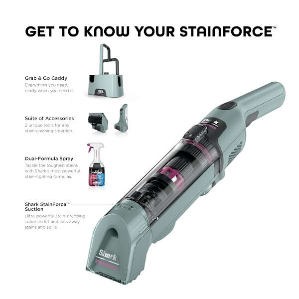 Shark® StainForce™ Cordless Spot & Stain Cleaner with Storage Caddy & Crevice Tool